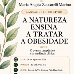Convite - Noite de autógrafos Maria Angela Zaccarelli Marino - 26/08/2026