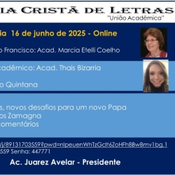 Convite: Tertúlia de junho com palestra online do Acadêmico Domingos Zamagna
