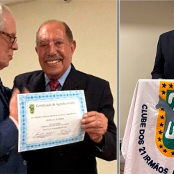 Acadêmico J. B. Oliveira profere palestra no Clube 21 Irmãos Amigos