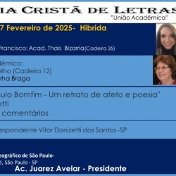 Convite: Tertúlia de fevereiro/2026 com Palestra de Di Bonetti - "Paulo Bomfim, um retrato de afeto e poesia"