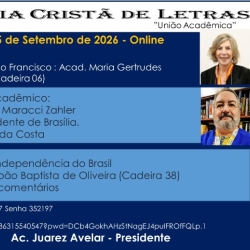 Convite Tertúlia: Palestra J.B.Oliveira - A Independência do Brasil - 15/09/20026 - 20 horas
