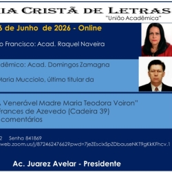 Convite para Tertúlia online com Frances de Azevedo